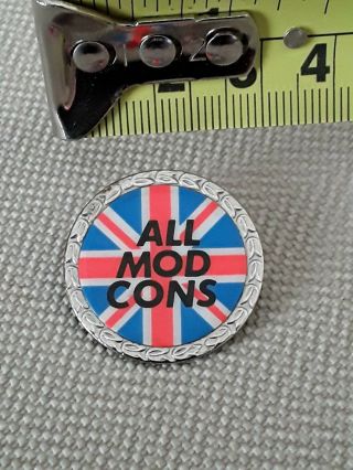Vintage 1970s/80s 30 Mm The Jam Badge All Mod Cons Weller Mods Pin Badge No 4