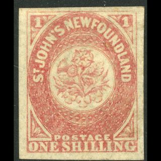 Newfoundland Canada 1862 - 64 1s Rose Lake.  Sg 23.  Part Og.  (wc111)