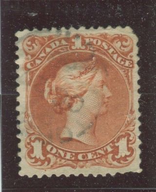 Canada Stamps Scott 22,  F - Vf,  Perf Tear Ur,  Lr Corners.  (x7201n)