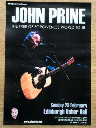 John Prine Edinburgh 23/2/2020 The Tree Of Forgiveness Tour Concert/gig Poster