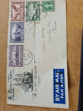 Canada Cover 1939 To Wei Hai Wei China Clipper Part Address Missing Hong Kong L3