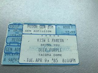 Deep Purple Ticket Stub 1985 Tacoma