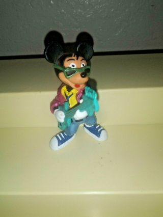 Vtg Disney Mickey Mouse Bully Bullyland Germany Guitar Music Pvc Figure Figurine