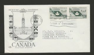 Canada Post Special Publicity Fdc 1965 Icy With Letter - French