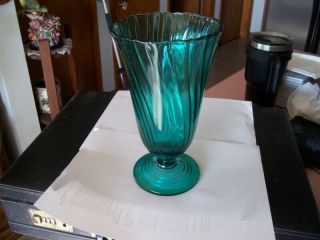 Jeannette Swirl 8 1/2 " Ultramarine Vase