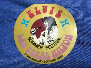 Elvis Presley Summer Festival Las Vegas Hilton Souvenir Menu