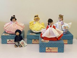5 Vintage Madame Alexander - Kins Dolls Little Women Amy Beth Jo Meg,  Laurie Men