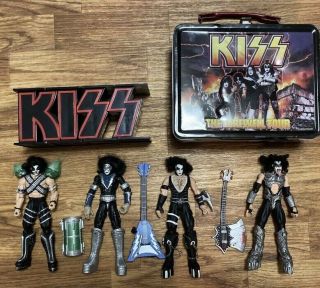 Kiss Action Figures - 1997 Mcfarlane Toys - Complete Set,  Lunch Box