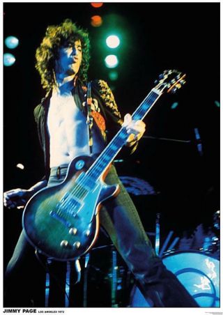Led Zeppelin [eu] Jimmy Page Los Angeles 1972 24x33 Poster