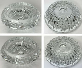 Vintage 1988 Princess House Crystal Highlights 3 - Way Candlestick Candle Holders 3