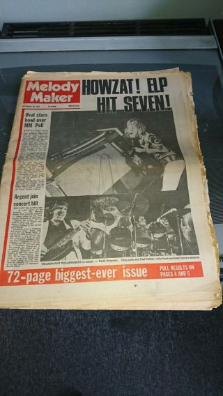 Melody Maker 30th September 1972 - Elp / Bowie / Stephen Stills / Wishbone Ash /