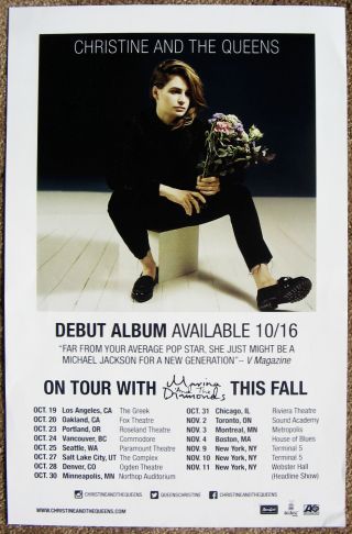 Christine And The Queens 2016 Tour Poster North America Gig Concert