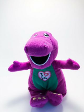 Barney 9 " Singing Plush " I Love You " Song Lyons 2011 Stuffed Animal Toy