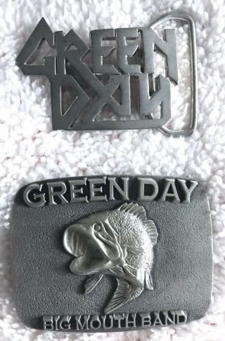 Two Classic Green Day Belt Buckles