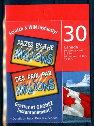 Weeda Canada Bk215cb Vf Complete Booklet Of 30,  Scratch & Win Covers Cv $35