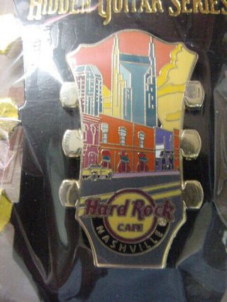 Hard Rock Cafe Nashville,  Tenn Hidden Guitar Series Pin Card