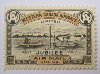 1927 Early Airmail Western Canada Airways Jubilee Cl41 Mng