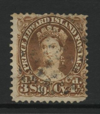 Prince Edward Island 1870 Qv 4½d (3d Stg) Brown Value