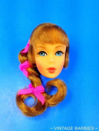 Brunette Talking Barbie Doll Mexico 1115 Head Only Htf Minty Vintage 1960 