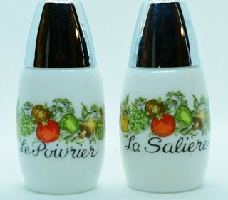 Corning Ware Spice Of Life Salt & Pepper Shakers La Saliere Le Poivrier - Gemco