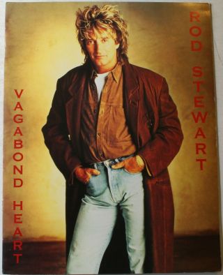Rod Stewart 1991 Concert Tour Program Vagabond Heart