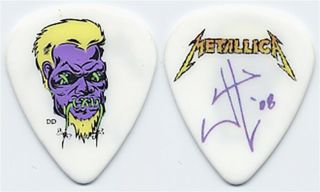 Metallica James Hetfield Authentic 2008 Tour Signature Guitar Pick Voodoo Zombie