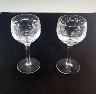 Vintage German Cut Crystal Nachtmann Wine Glasses Set Of 2