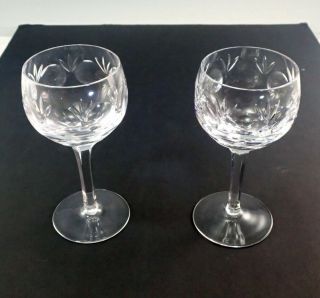 Vintage German Cut Crystal Nachtmann Wine Glasses Set Of 2 2