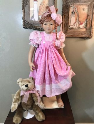 Walking With Teddy Dress For Himstedt Dolls 32 - 34 Inches