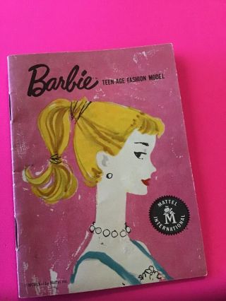 Rare Vintage 1st Issue “tm” Ponytail Barbie Booklet For 1 2 Doll