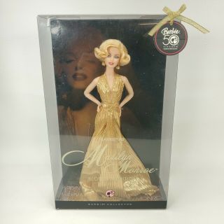 Barbie As Marilyn Monroe Blonde Ambition Pink Label Barbie 50th Anniversary Gold