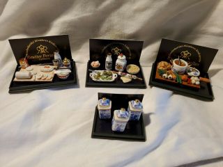 Reutter Porzellan Miniatures.  Set Of 4 Kitchen Items.