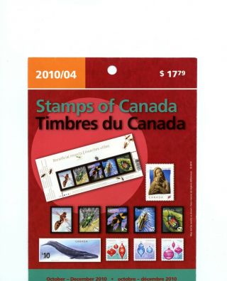 October To December 2010 Quarterly Issue Canada Stamps Cat $38