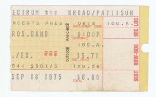 The Allman Brothers & Muddy Waters 9/18/75 Philadelphia Concert Ticket Stub Abb