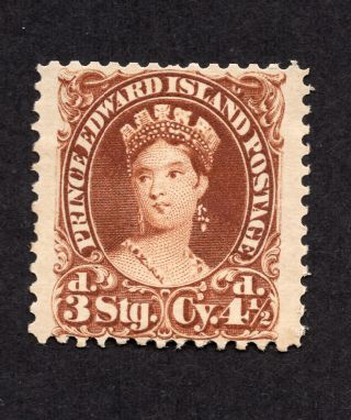 Prince Edward Island 10 4 1/2 Pence Brown Queen Victoria Issue Mhh