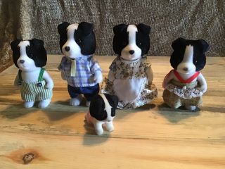 Calico Critters/sylvanian Families Border Collies With Baby