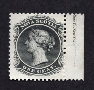 Nova Scotia 8 1 Cent Black Queen Victoria Issue Mnh