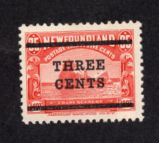Newfoundland 130 3 Cent On 35 Cent Red Iceburg Issue Mnh