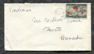 P843 - Westville Ns 1899 Split Ring On Christmas Map Cover To Rennie In Toronto