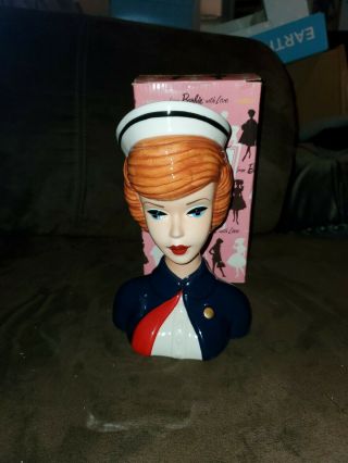 Enesco From Barbie With Love - 1961 Nurse Head Vase 7 "