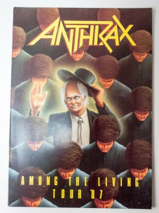 Anthrax Official Vintage Programme 1987 Among The Living Tour