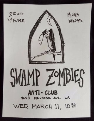 Swamp Zombies Concert Flyer 