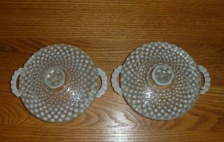 Anchor Hocking Moonstone Opalescent Round Candy Dish With Cover (2)