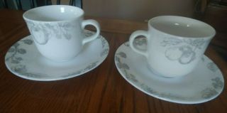 Corelle Antique Linen Cup And Saucer,  Set Of 2
