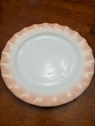 2 Vintage Hazel Atlas Pink Crinoline Plates