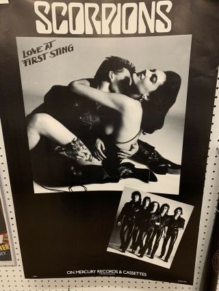 Scorpions Love At First Sting 1984 20x30 Promo Poster Record Store Display