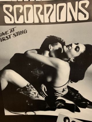 Scorpions Love At First Sting 1984 20x30 Promo Poster Record Store Display 2