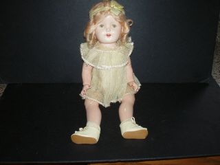 Old Ideal Vintage Composition 19 Inch Shirley Temple Doll