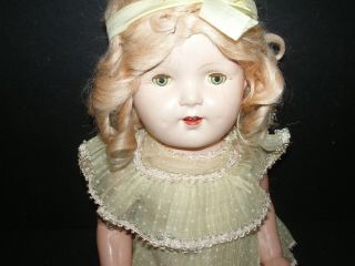 OLD IDEAL VINTAGE COMPOSITION 19 INCH SHIRLEY TEMPLE DOLL 2