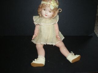OLD IDEAL VINTAGE COMPOSITION 19 INCH SHIRLEY TEMPLE DOLL 3